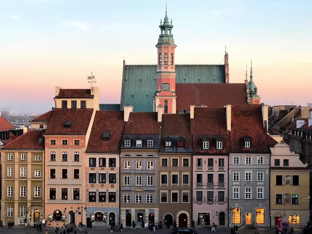 Historisk torg i Krakow, Polen